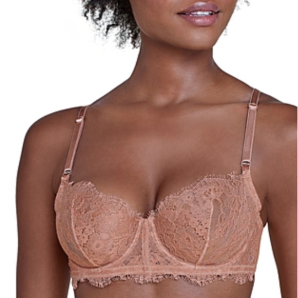 Skatlett Blue Entice Lace Balconette Bra Size 34C Gleam/ terracotta NWT - Picture 1 of 2